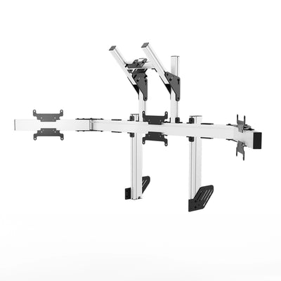 Integrated quad monitor stand Vesa 75/200 Apex - White | SIMGASM