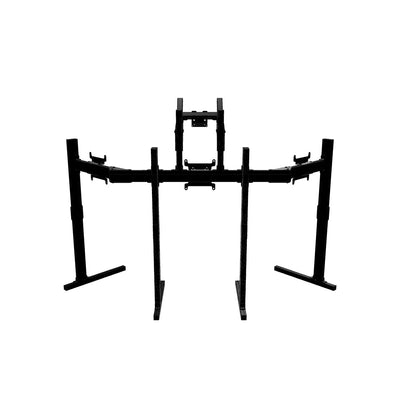Free standing quad monitor stand with extra support legs vesa 75/200 Apex | SIMGASM