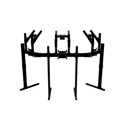 Free standing six monitor stand with extra support legs vesa 75/200 Apex | SIMGASM