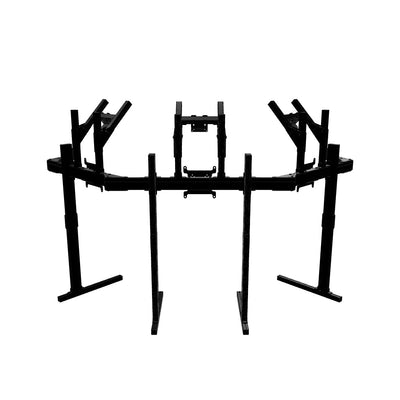 Free standing eight monitor stand with extra support legs vesa 75/200 Apex | SIMGASM