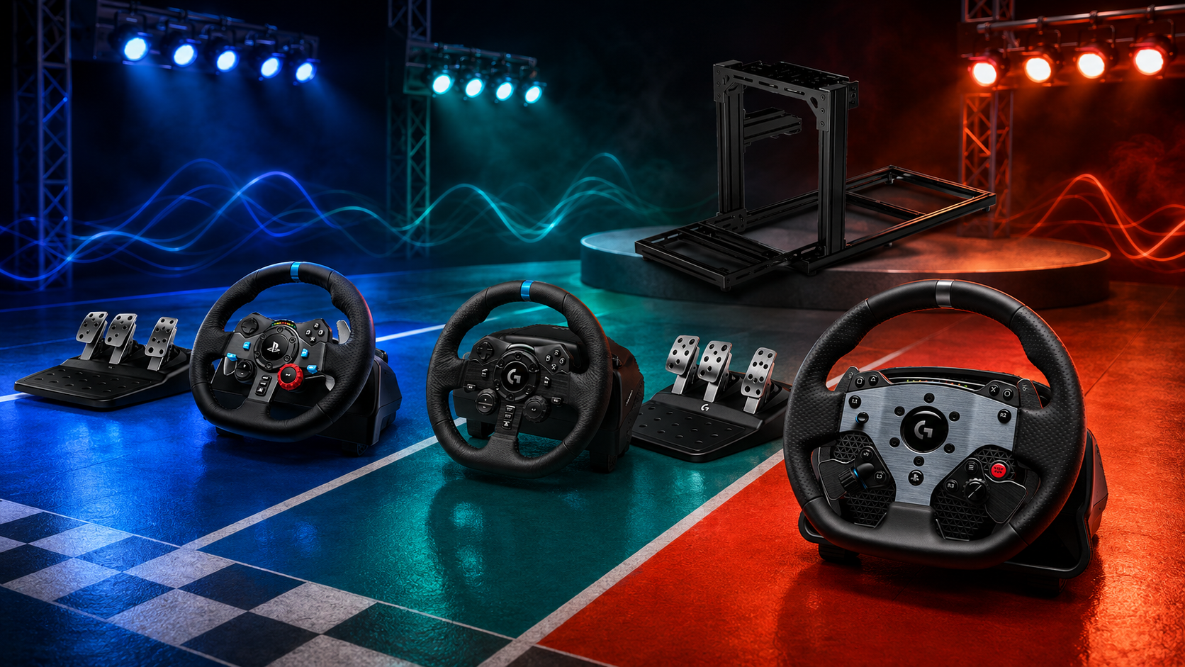 Logitech G29, G923 and PRO Racing Wheel settings lineup with SIMGASM Hobby cockpit