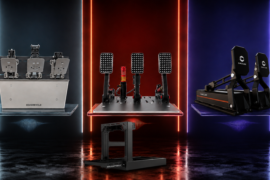 Sim racing pedals compared: load cell, hydraulic and active pedals