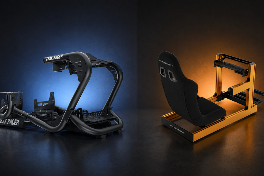 Trak Racer TR8 Pro tubular cockpit and SIMGASM aluminium profile cockpit comparison