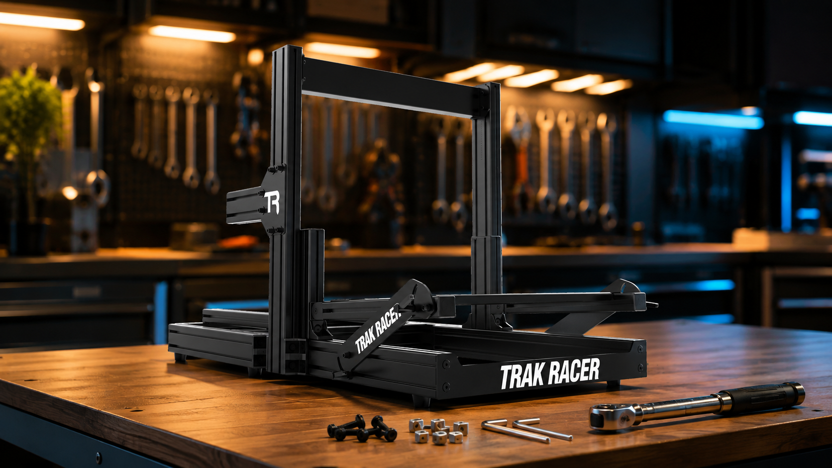 Trak Racer aluminium profile cockpit with assembly tools and hardware