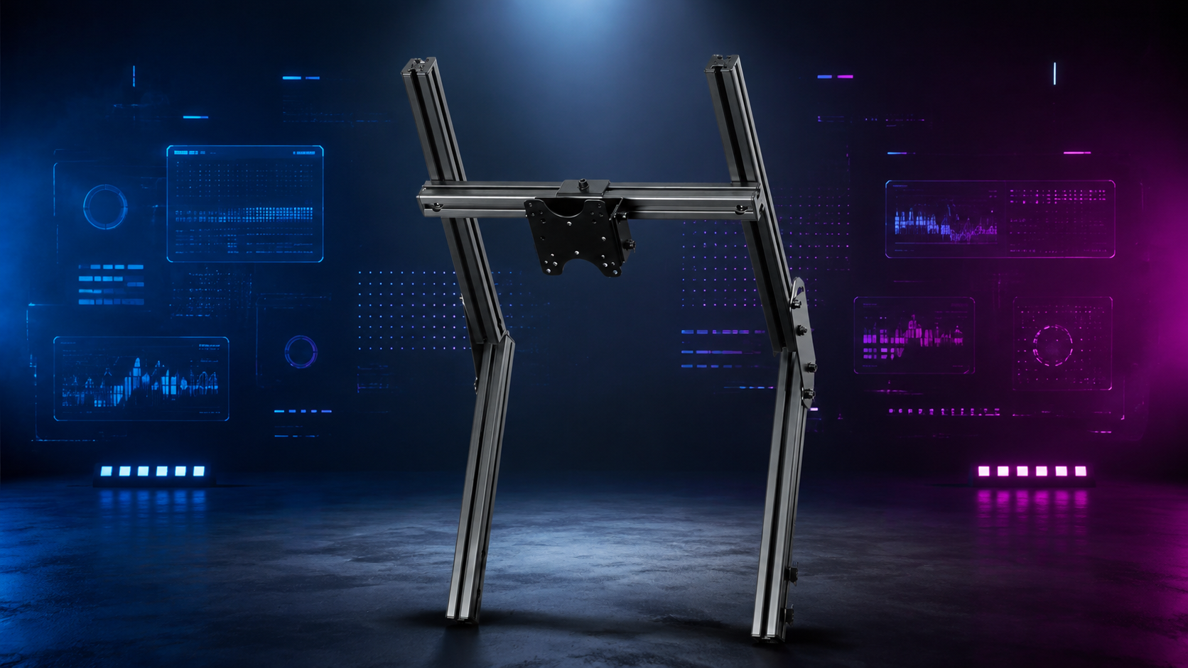 Next Level Racing overhead monitor add-on for telemetry and streaming tools