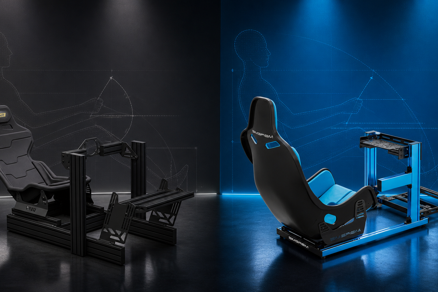 TREQ formula cockpit and SIMGASM Atlas Formula seating position comparison