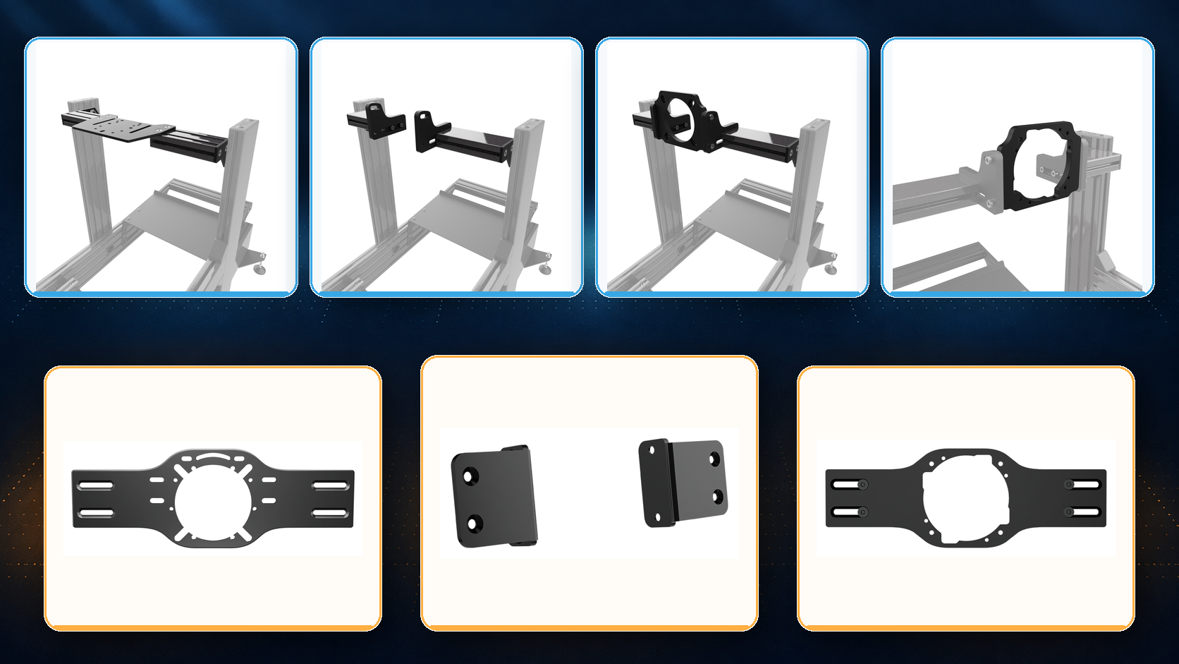 Advanced SimRacing wheel deck options compared with SIMGASM wheelbase mounts