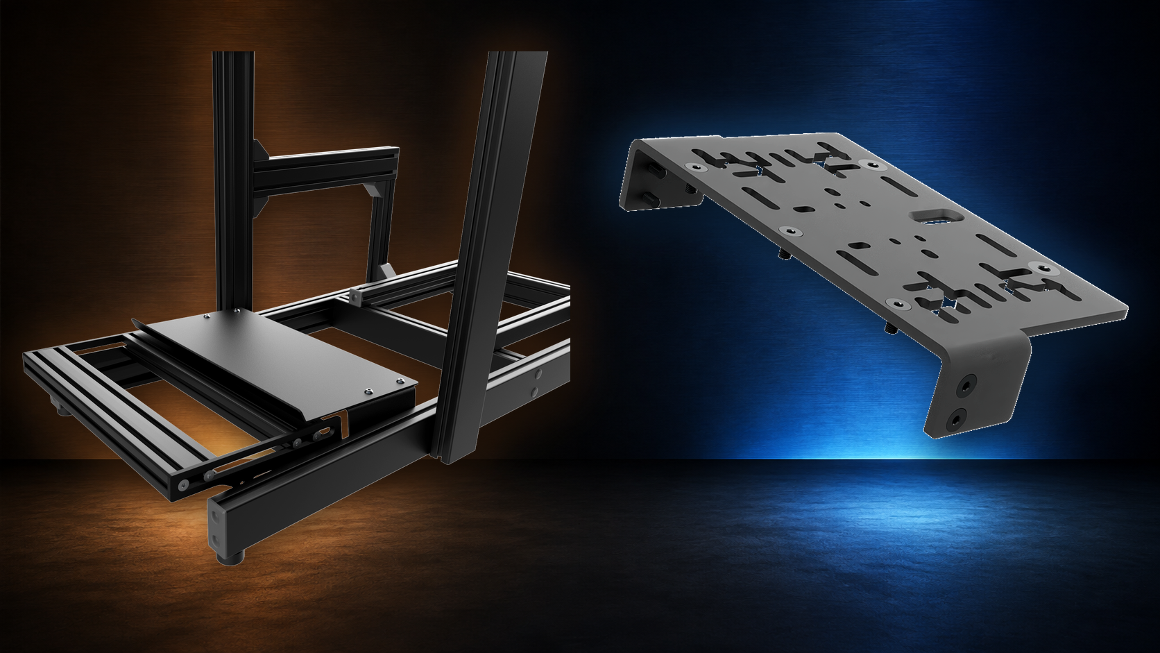Advanced SimRacing pedal tray compared with SIMGASM peripheral deck