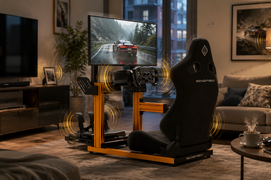 Apartment friendly sim racing: noise, vibration and a clean setup