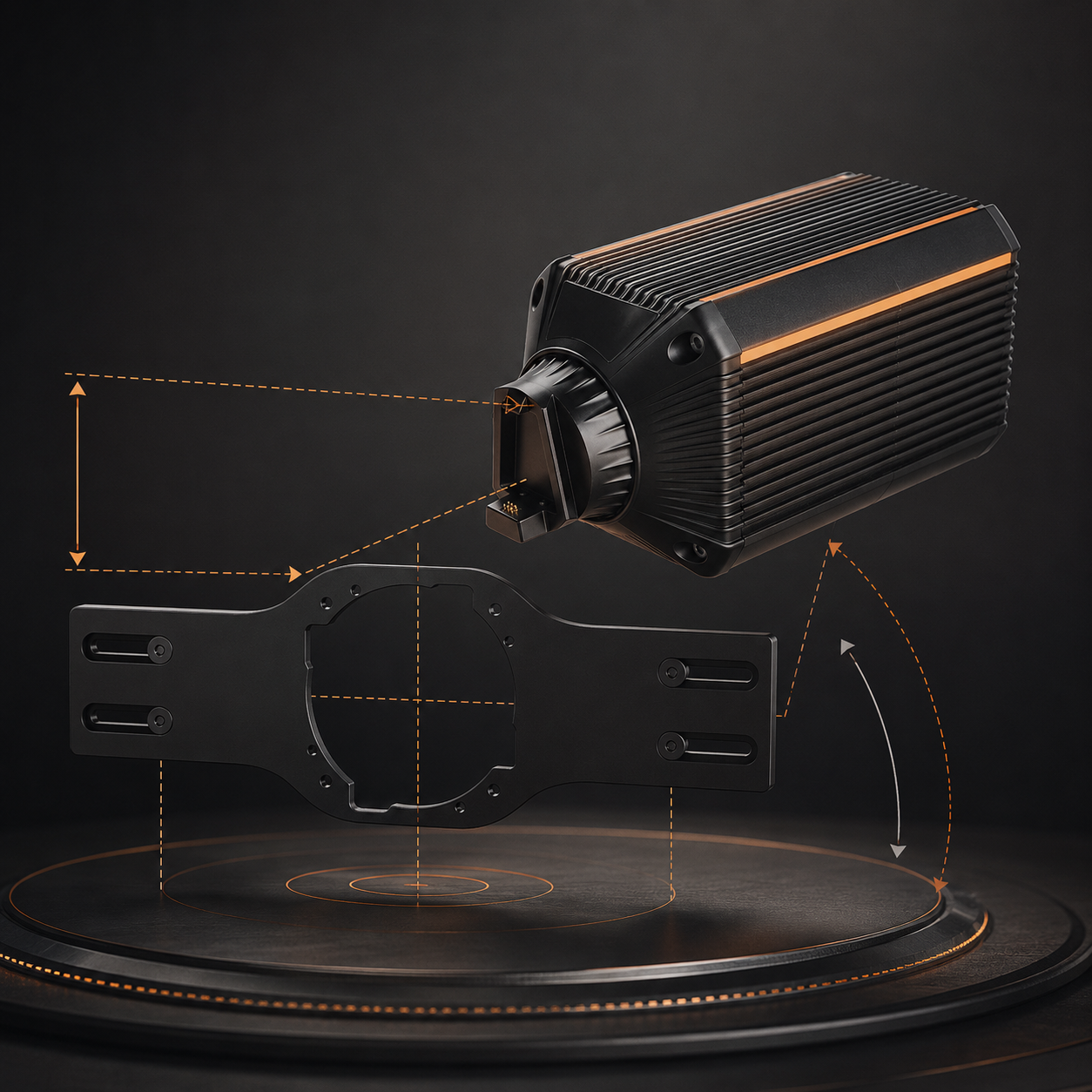 Asetek front mount setup on SIMGASM rigs: height, angle and stability