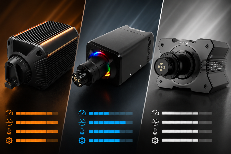 Asetek vs Simagic vs MOZA: what you feel vs what the specs say