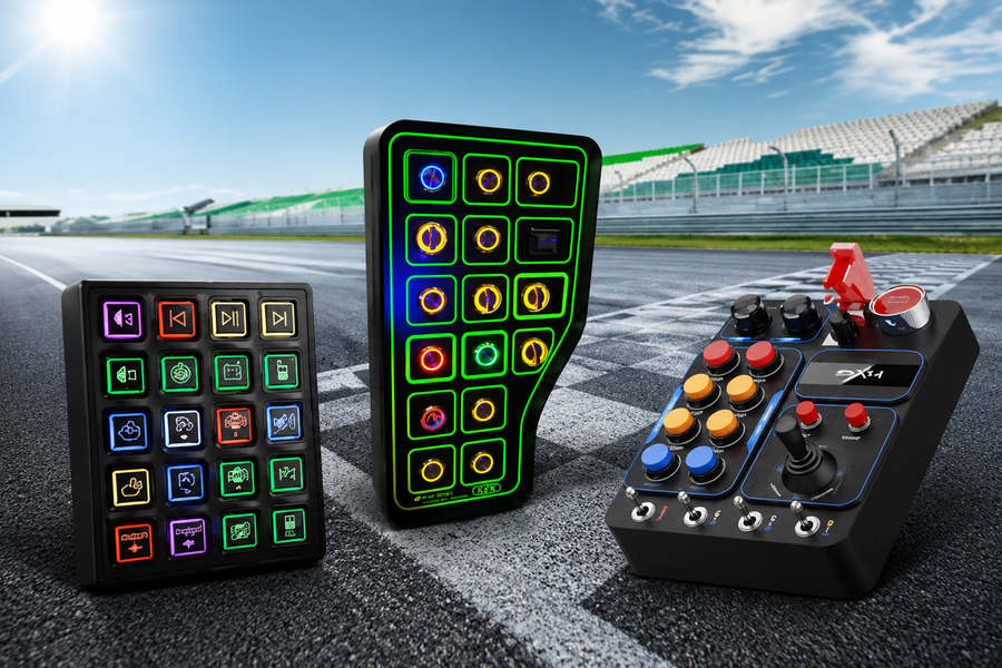 Button box layout for sim racing: essential controls and how to mount them