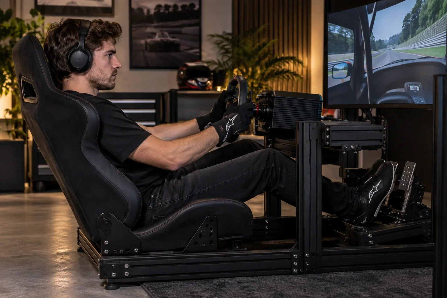 How high should a sim racing seat sit in your rig?