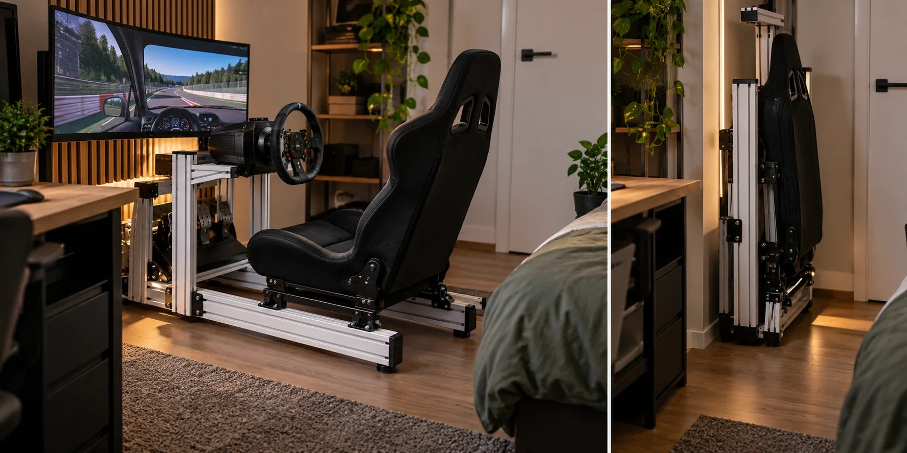 Is a folding sim racing seat smart for a small room?