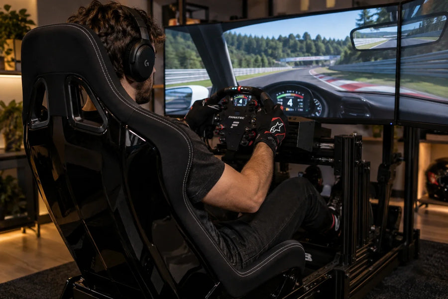 Should a sim racing seat feel soft or firm?