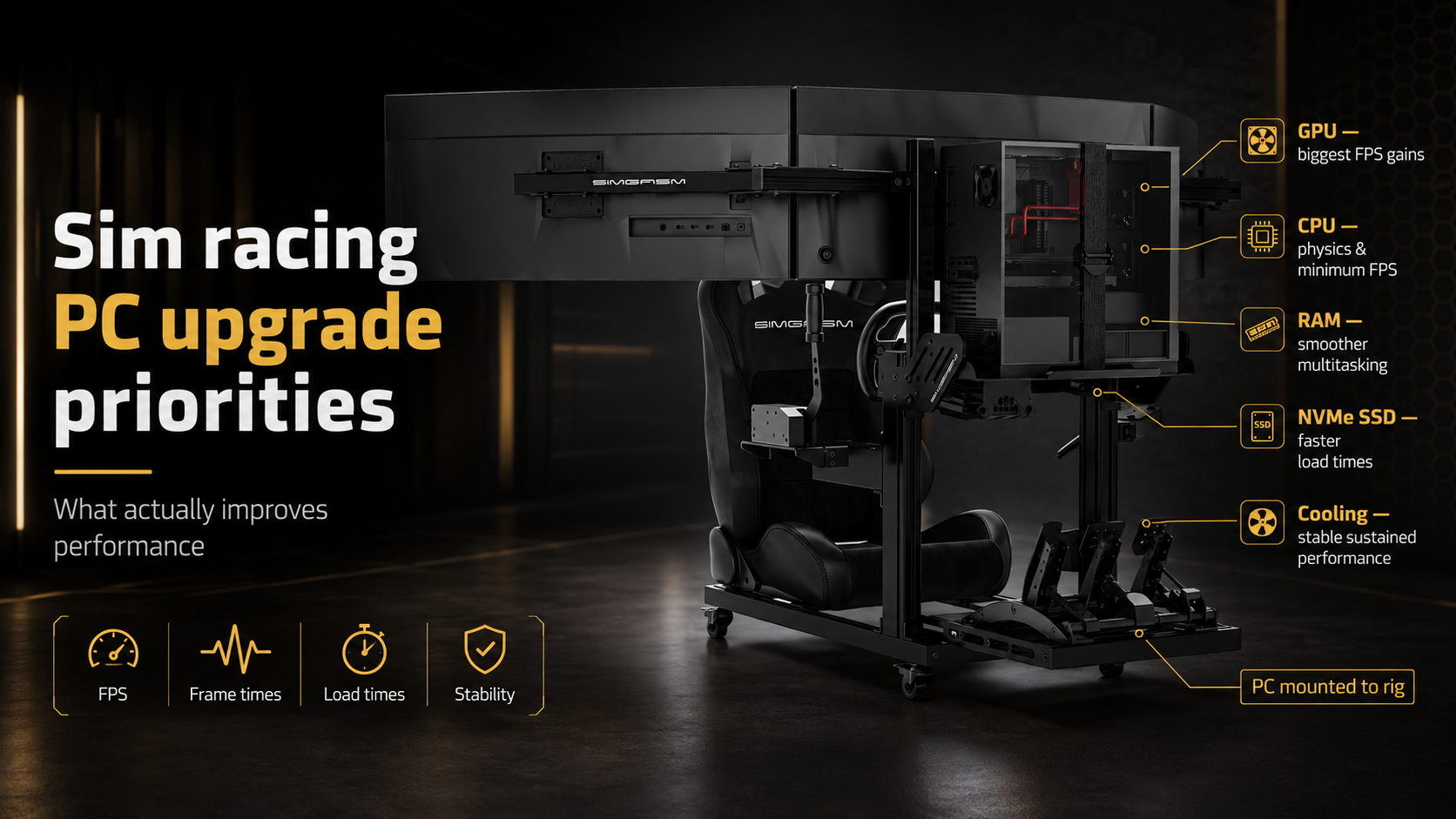Sim racing PC upgrade priorities: what actually improves performance