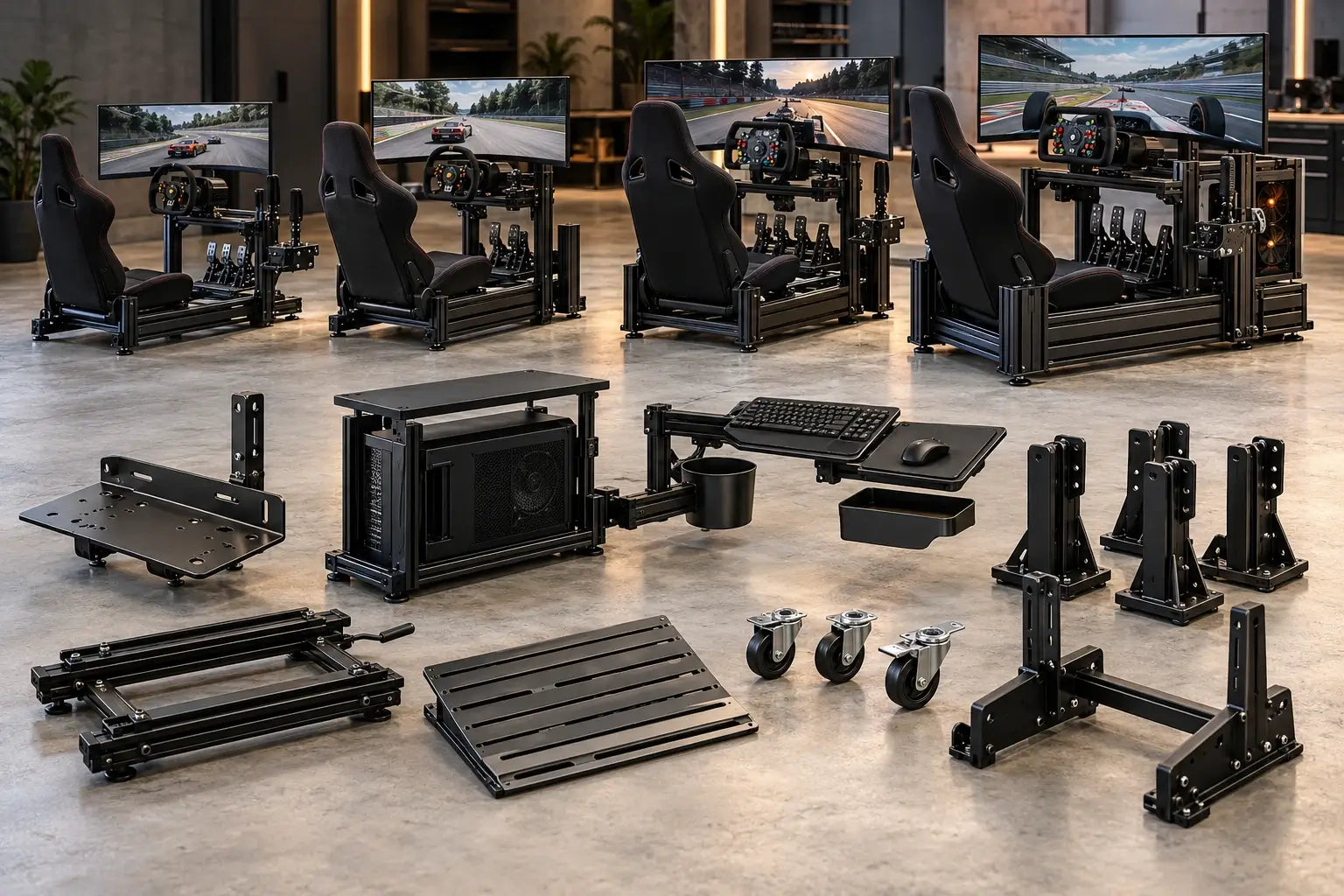 Which SIMGASM accessories fit the Hobby, Club, Sport and Pro cockpits in 2026?