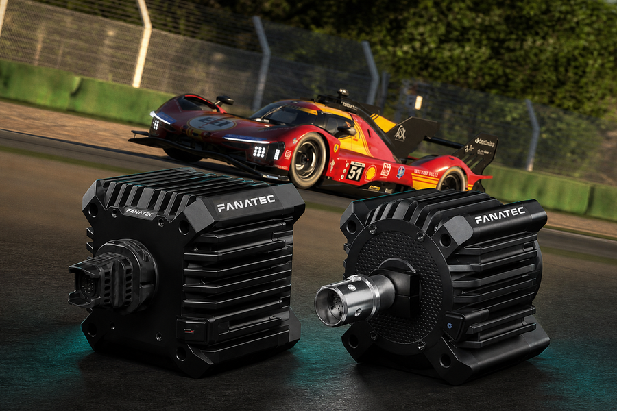 Fanatec direct-drive wheelbases with an iRacing prototype race car for CSL DD, GT DD Pro, DD1 and DD2 settings