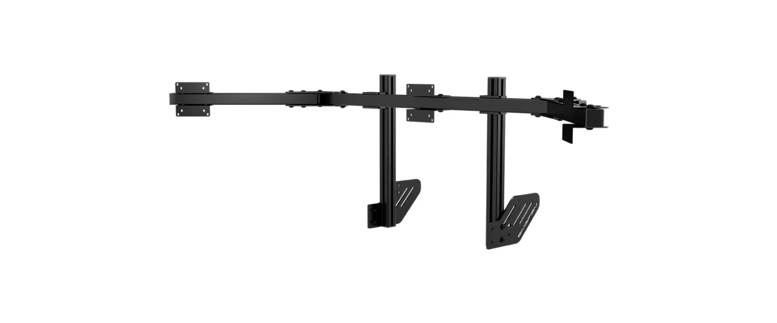 How do you manage cables on a triple monitor stand?
