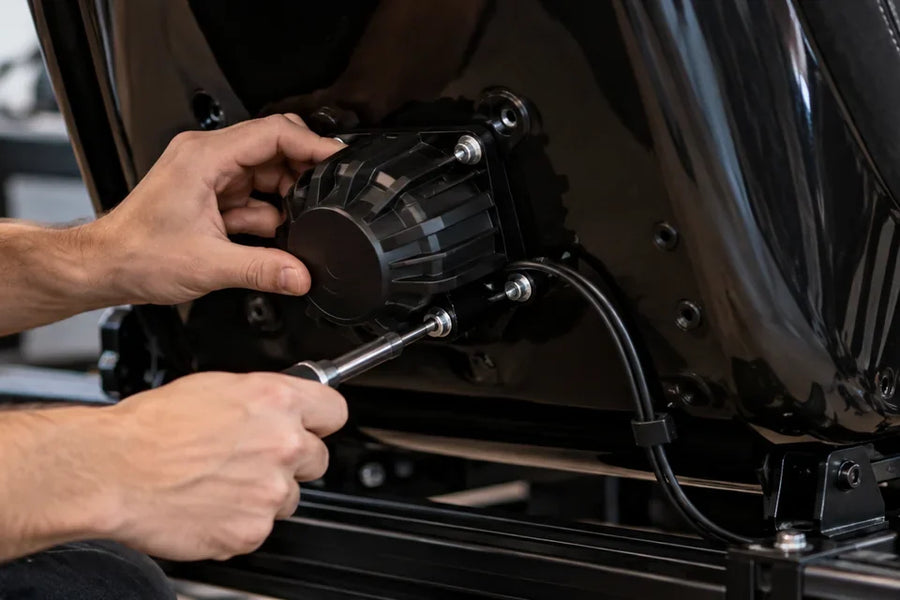 How do you mount a bass shaker on an Atlas seat?