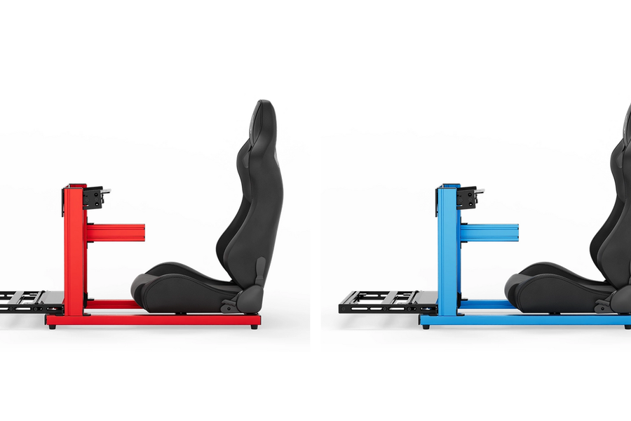 Original red and blue SIMGASM Hobby cockpits shown side by side.