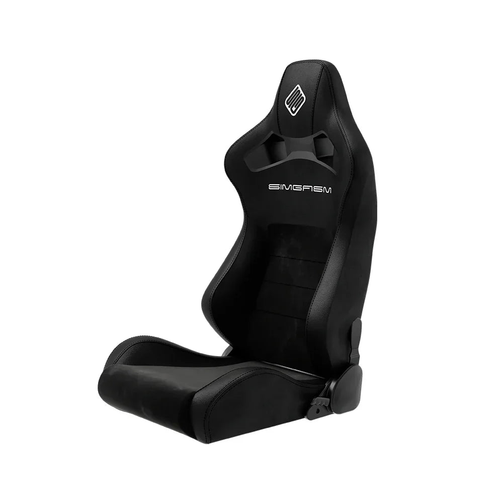 SIMGASM Core Recline seat with adjustable backrest for a sim racing cockpit.