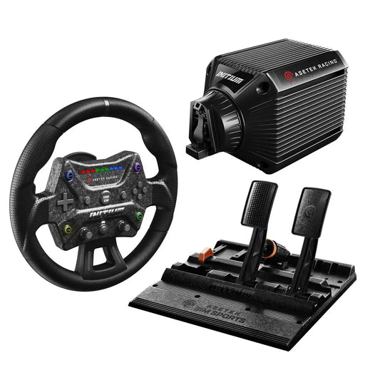 Asetek SimSports Initium 5Nm Direct Drive - PC Bundle - Wheel Base + Wheel + Pedal Bundle