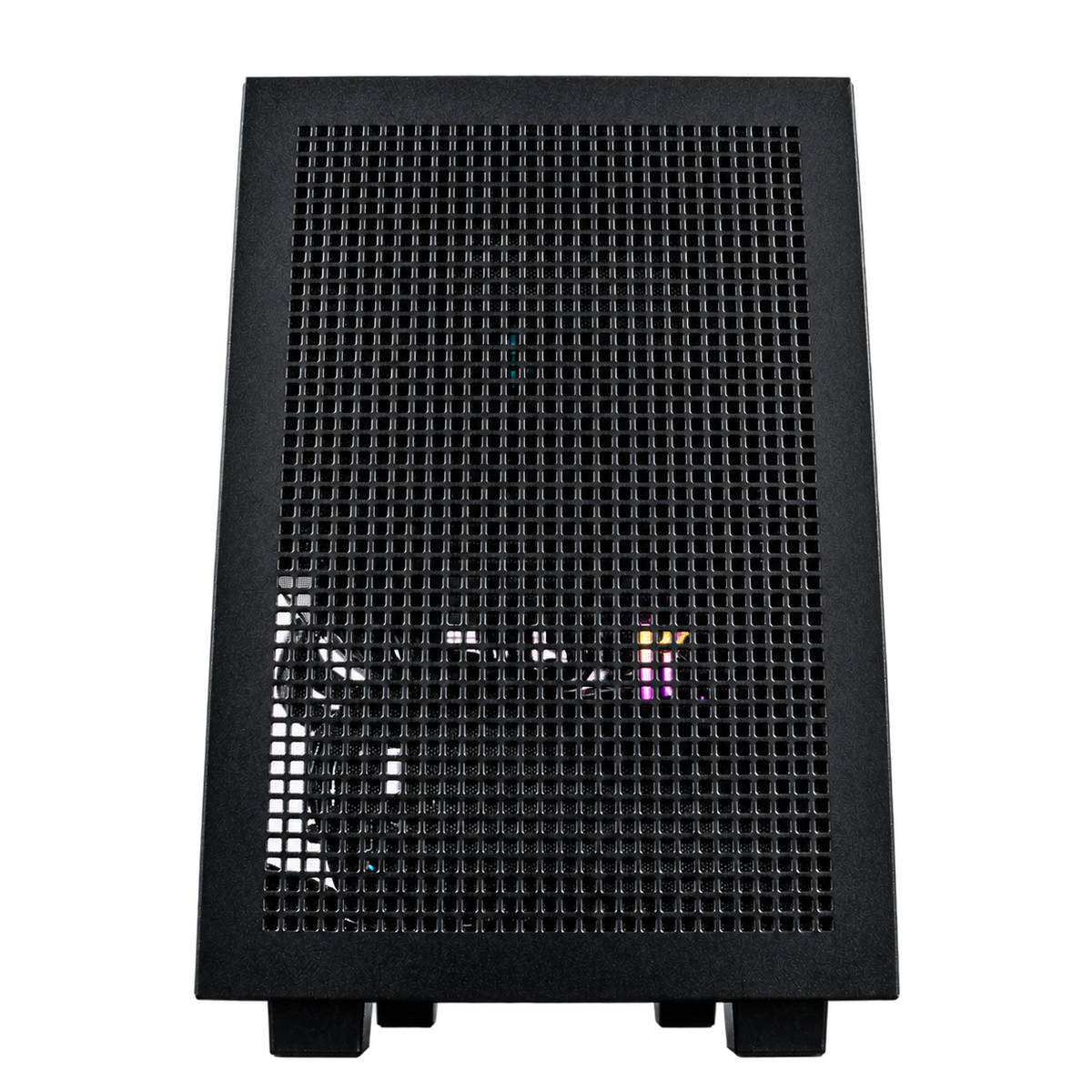 Top view of the SIMGASM PC COOL showing the ventilated mesh panel and recessed carrying handle