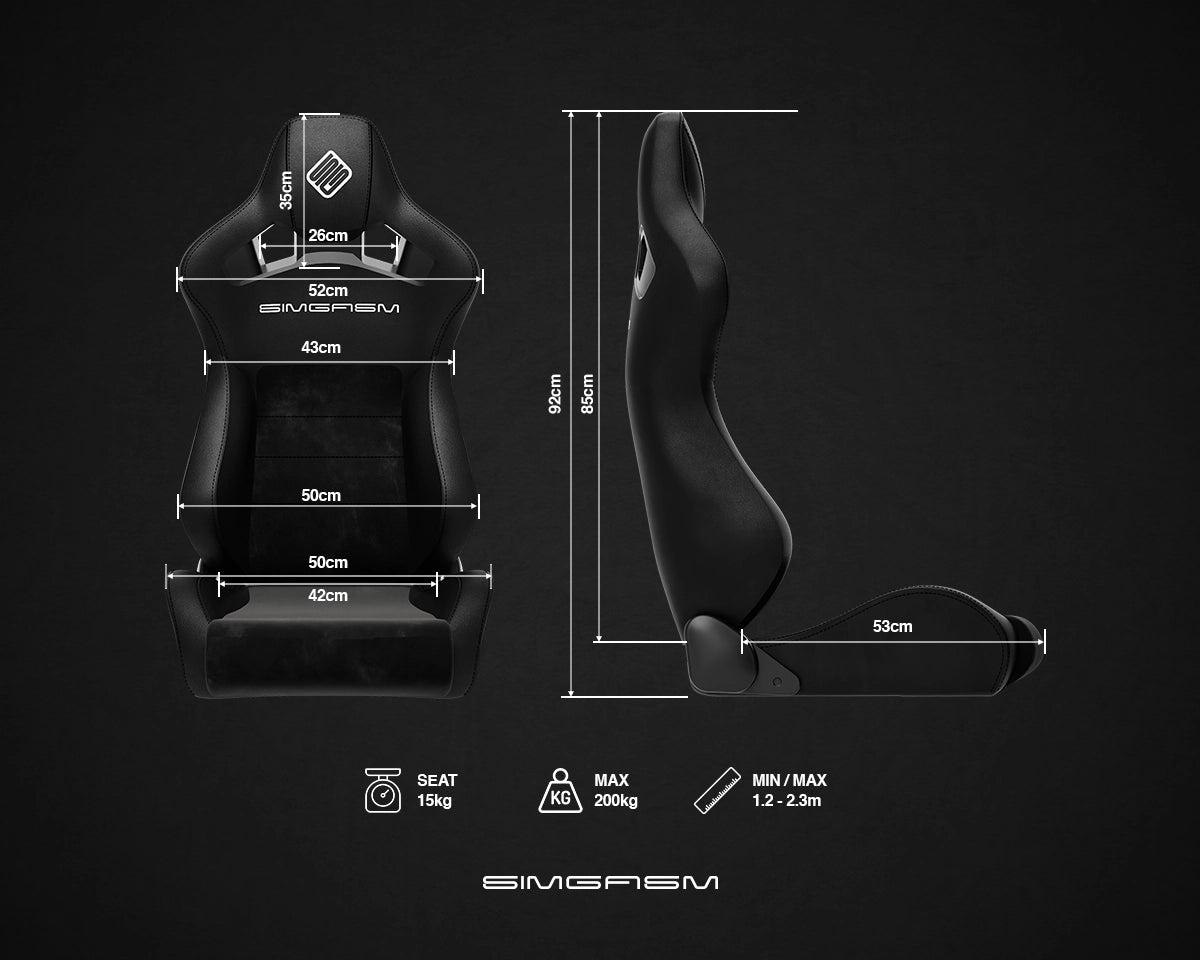SIMGASM | Core dönthető háttámlás ülés - fekete specifications