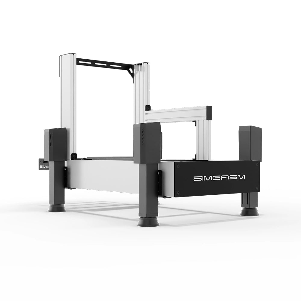 SIMGASM chassis fitted with four motion actuators using the BS-MA universal bracket set