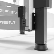 Exploded close-up showing the BS-MA bracket between a motion actuator and SIMGASM chassis