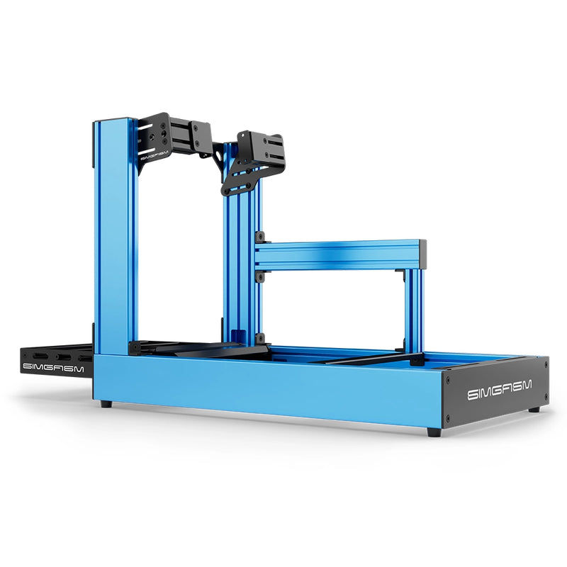 Aluminium Sim Racing Cockpit Sport Blauw | SIMGASM - Fanatec Side Mount