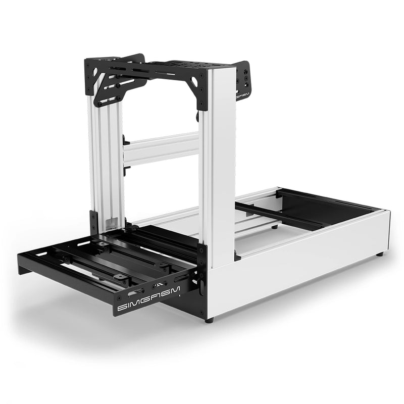 Aluminum Sim Racing Cockpit Pro White | SIMGASM