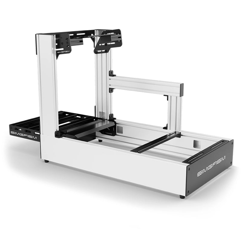 Aluminum Sim Racing Cockpit Pro White | SIMGASM