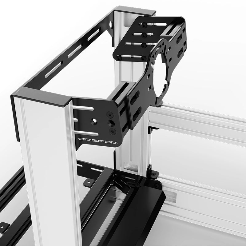 Aluminum Sim Racing Cockpit Pro White | SIMGASM