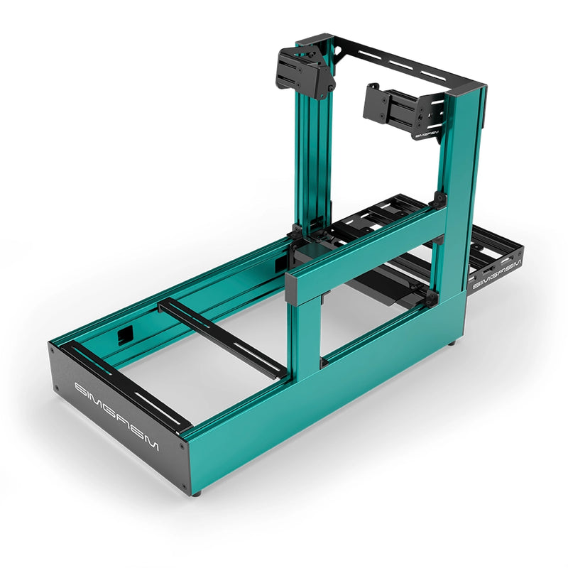 Aluminum Sim Racing Cockpit Pro Green | SIMGASM - Fanatec Side Mount