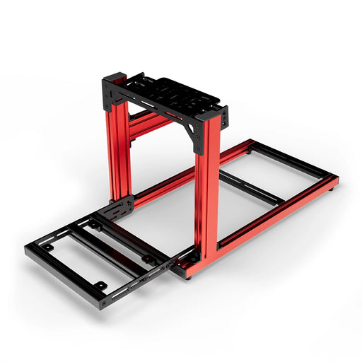 Aluminum Sim Racing Cockpit Hobby Red | SIMGASM - Bottom Mount
