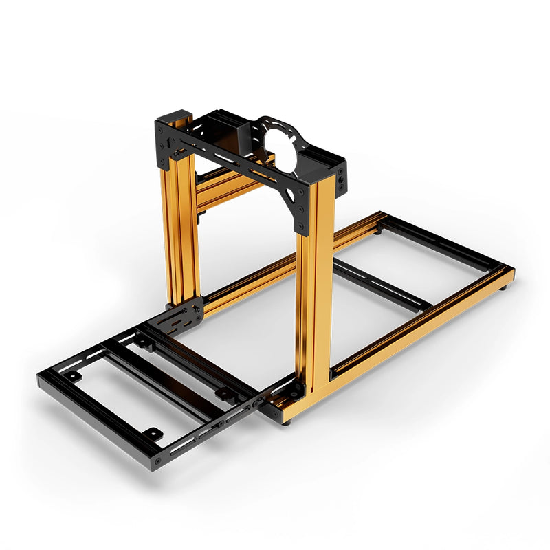 Aluminum Sim Racing Cockpit Hobby Orange | SIMGASM - Front Mount