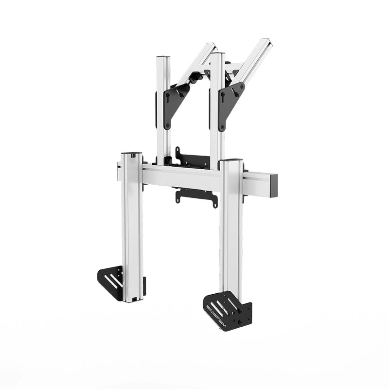 Integrated double monitor stand Vesa 75/200 Apex - White | SIMGASM
