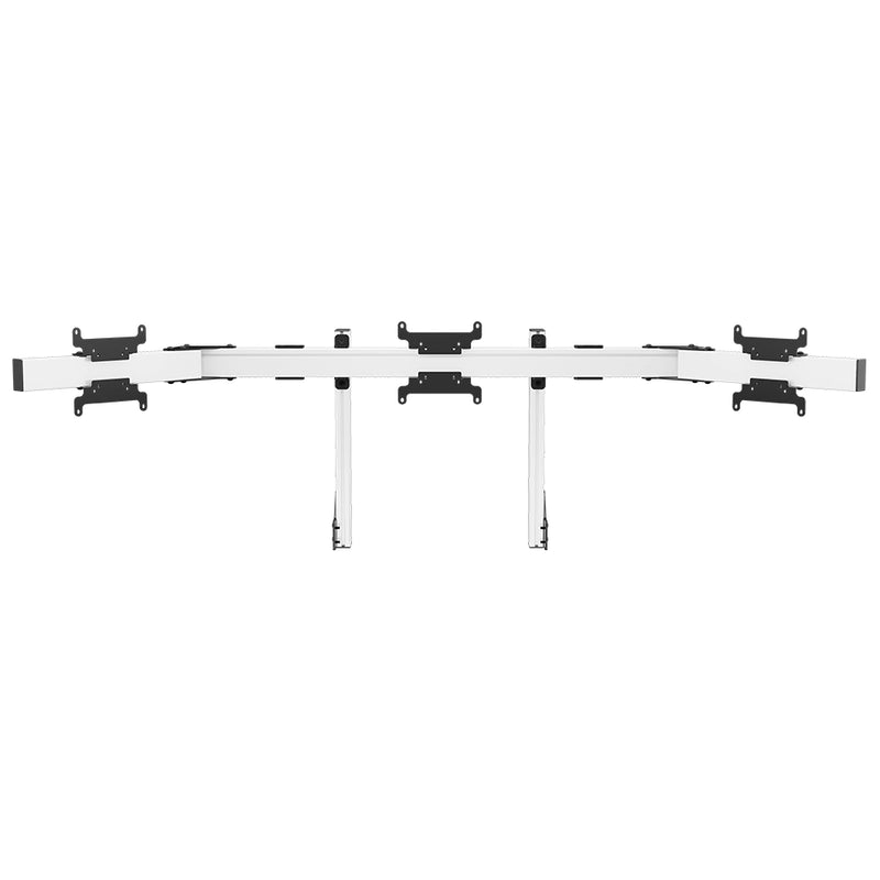Integrated triple monitor stand Vesa 75/200 Apex - White | SIMGASM