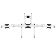 Integrated quad monitor stand Vesa 75/200 Apex - White | SIMGASM