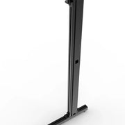 Close-up of the height-adjustment joint on the black SIMGASM Apex freestanding monitor stand support-leg set