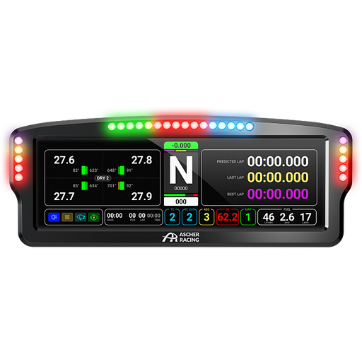 Ascher Racing 8’’ Dashboard - Data Display (DDU)