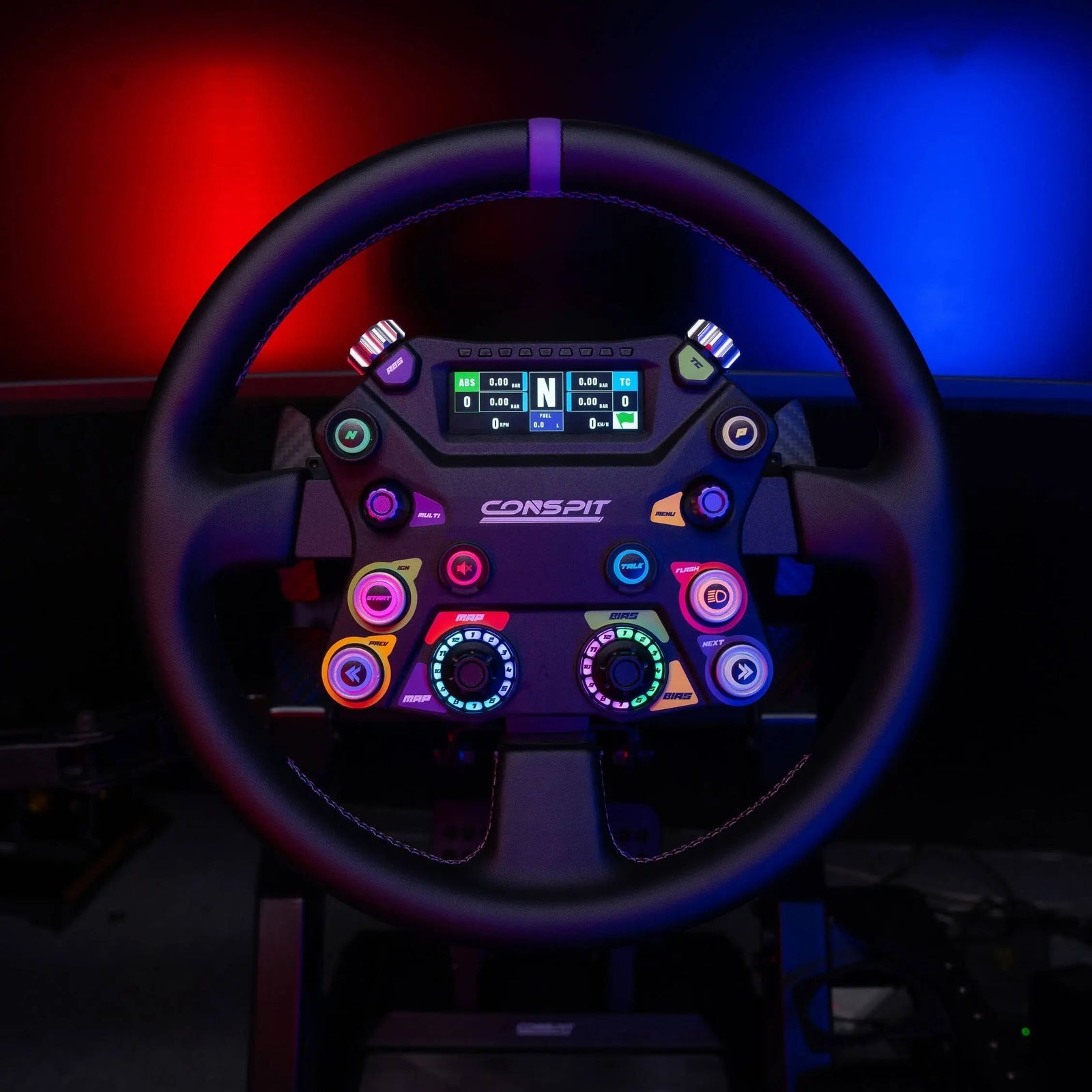 Conspit 310 Apex Wheel – ARGB 2.99’’ Display Dual Paddles (310 mm) - Steering Wheel