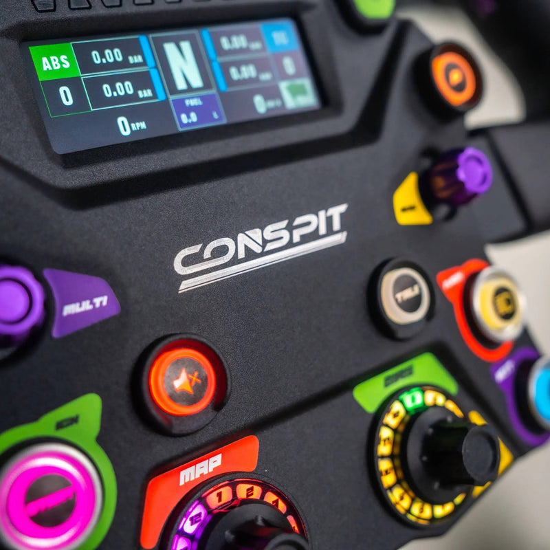 Conspit 310 Apex Wheel – ARGB 2.99’’ Display Dual Paddles (310 mm) - Steering Wheel