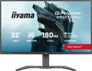 Front view of the IIYAMA G-MASTER GB3272QSU-B1 32-inch gaming monitor on its adjustable stand