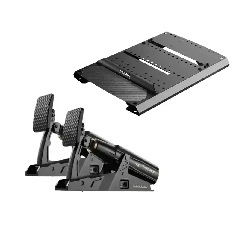 Moza Racing mBooster Active Pedal - 2x MBooster Active Pedal (Throttle and Brake) + Base Plate - Active Pedal