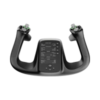 Straight front view of the MOZA MFY flight yoke with dual grips and central control panel