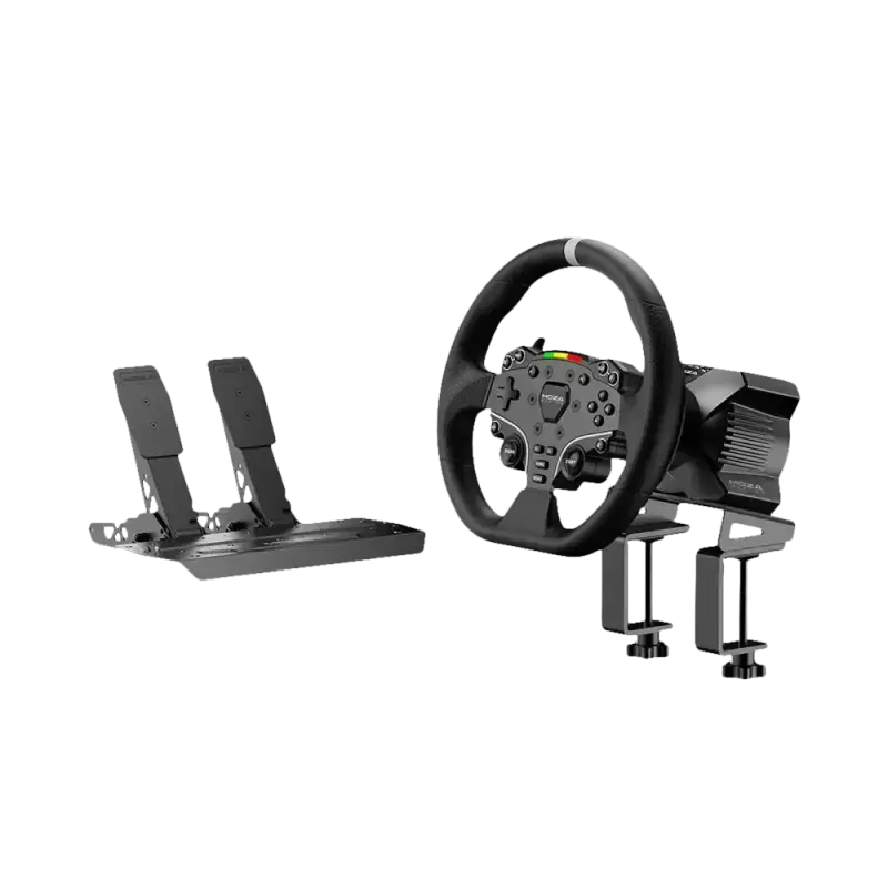 Moza Racing R3 Racing Wheel and Pedals for (PC Only) - Wheel Base + Wheel + Pedal Bundle