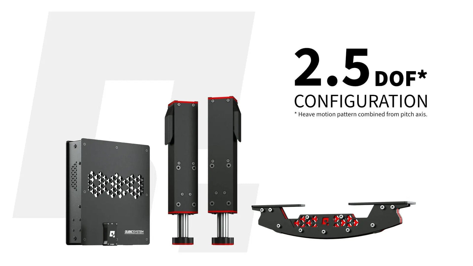 Qubic System - QS-210-PL 3-DOF 4 Axis Motion system - PIVOT SET 2.5 DOF* CONFIGURATION - Motion System